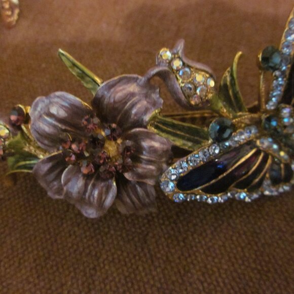 5 pc Metal Rhinestone Crystal Hair Accessories Barrettes - Picture 6 of 8